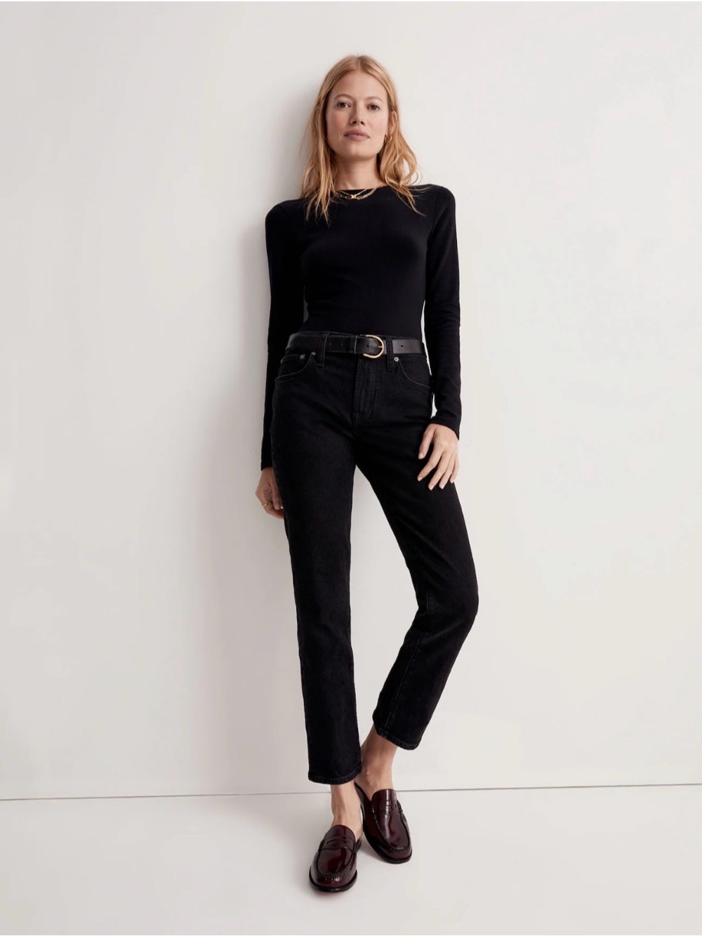 Madewell Black Mid-rise Perfect Vintage Jeans